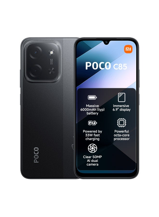 POCO C85 Dual SIM Black 8GB RAM 256GB 4G - Global Version