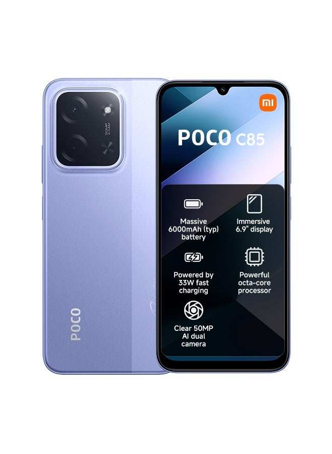 POCO C85 Dual SIM Black 8GB RAM 256GB 4G - Global Version
