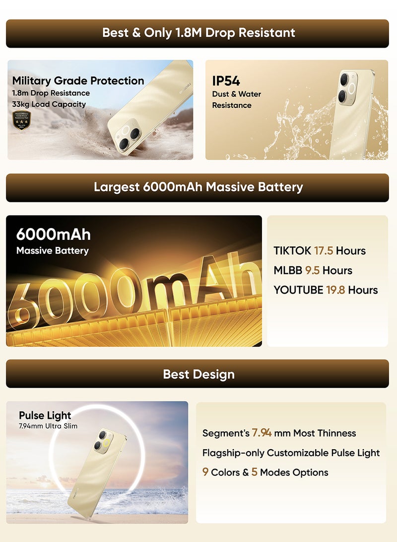 Note 70 Dual SIM Beach Gold 4GB RAM 128GB 4G - Middle East Version — 8