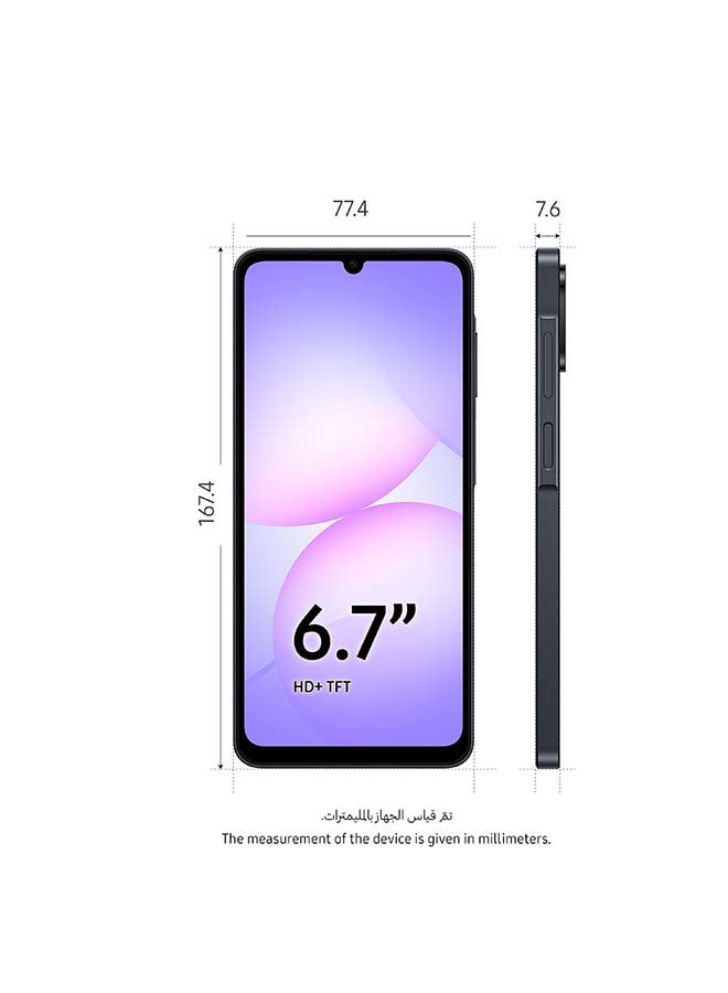 هاتف Galaxy A07 بشريحتين، لون أخضر، يدعم تقنية 4G - إصدار الشرق الأوسط