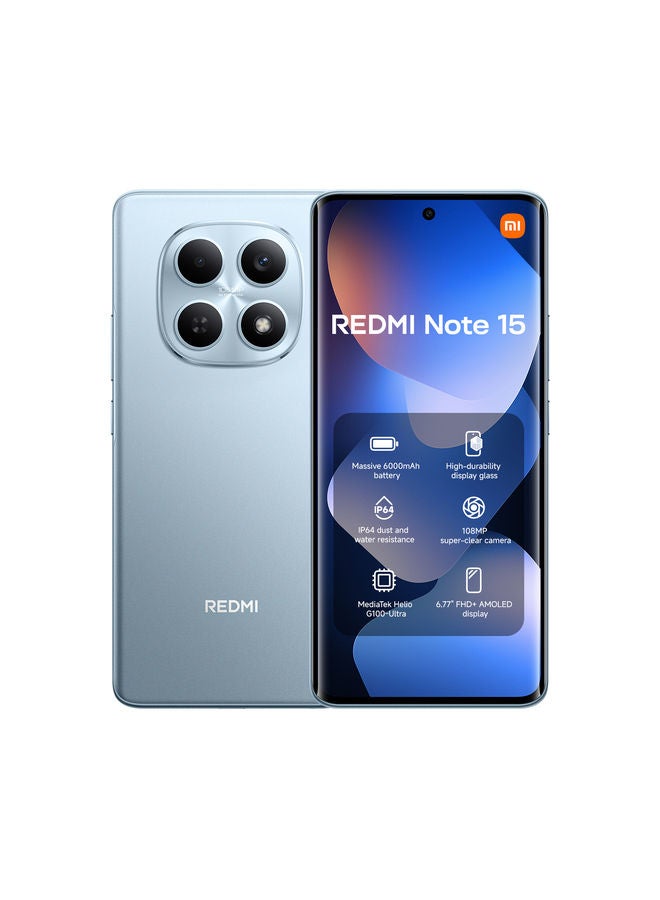 Redmi Note 15 Dual SIM - Middle East Version Glacier Blue