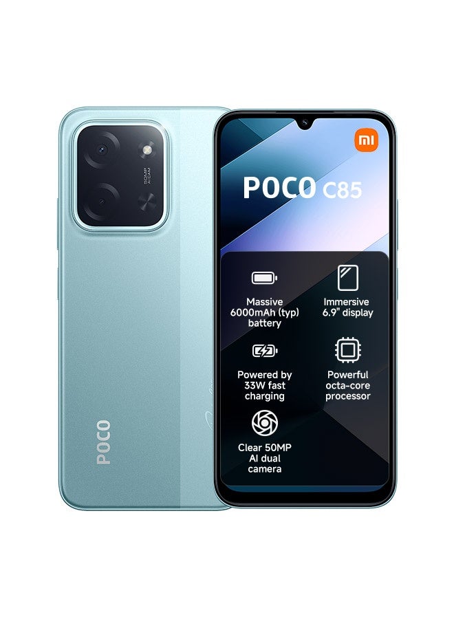 POCO C85 Dual SIM Black 8GB RAM 256GB 4G - Global Version