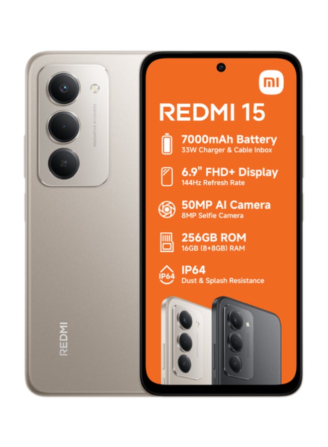 Redmi 15 Dual SIM 4G - Middle East Version Titanium